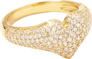 The M Jewelers Mini Iced Out Heart Pinky Ring