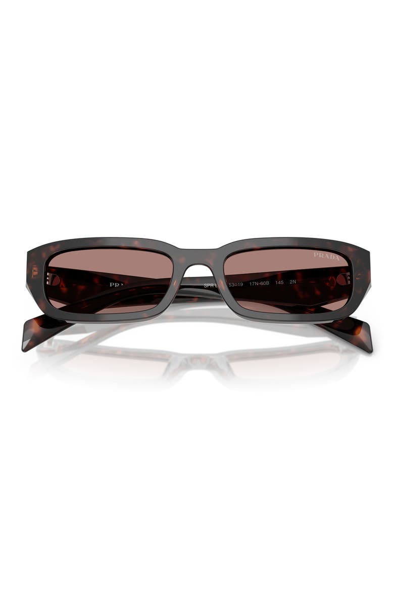 53mm Rectangular Sunglasses, Alternate, color, LIGHT BROWN