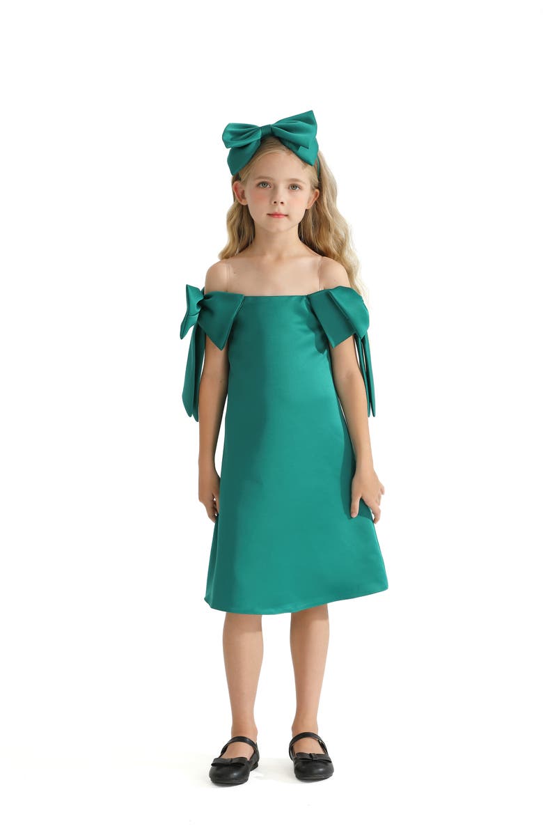 Tulleen Luneta Dress, Main, color, Green
