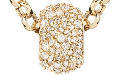 Shop Adina Reyter Bead Party Diamond Pavé Necklace In Yellow Gold