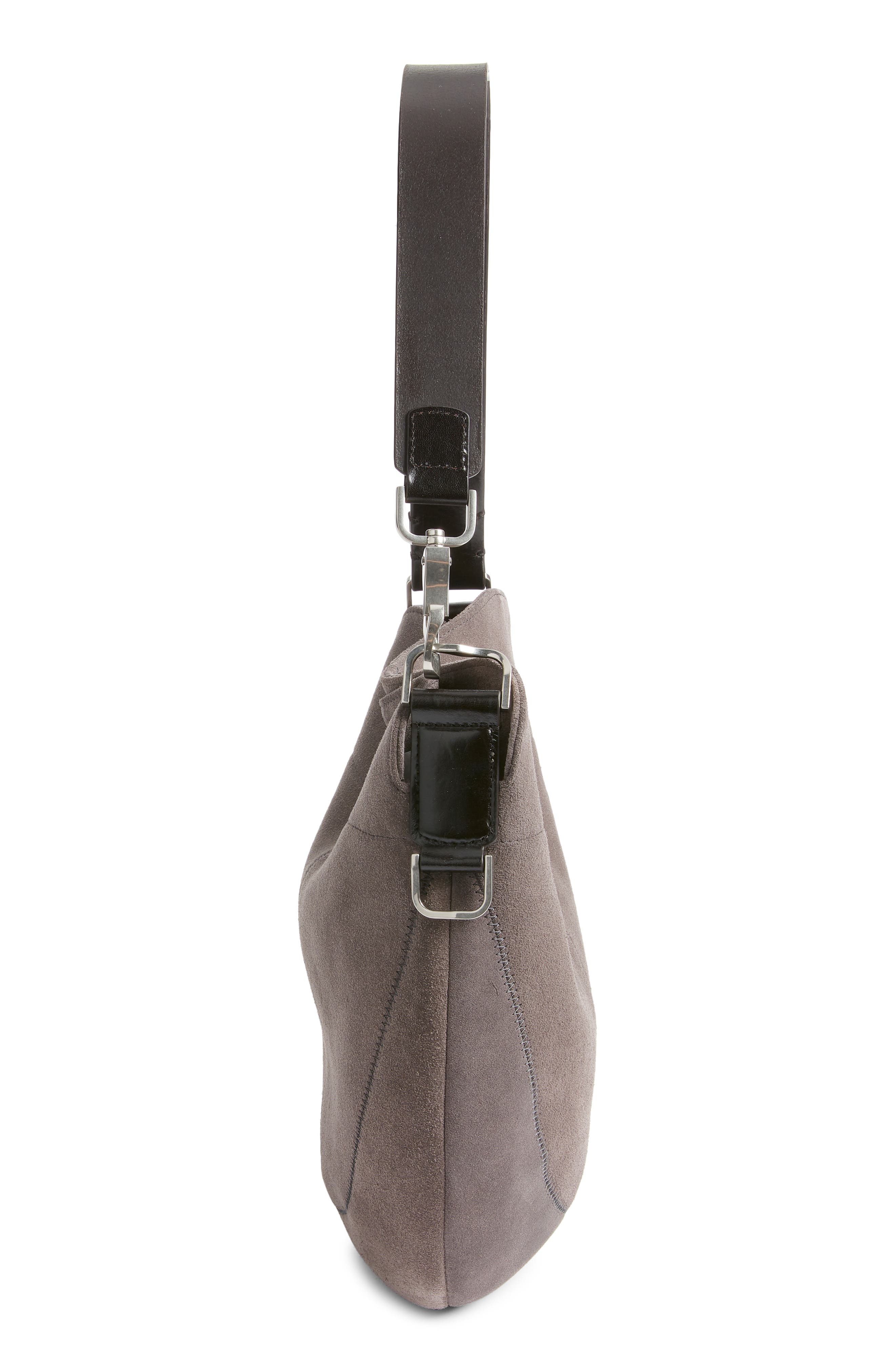Lemaire Quiver Clip Suede Hobo Bag, Alternate, color, Mink