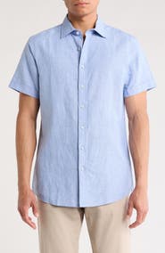 Rodd & Gunn Baywater Short Sleeve Linen & Cotton Button-Up Shirt