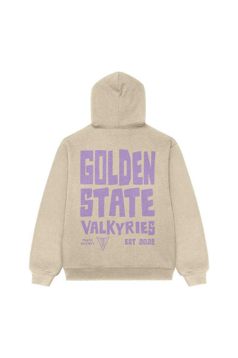 Unisex Playa Society  Oatmeal Golden State Valkyries Established Hoodie, Alternate, color, Oatmeal