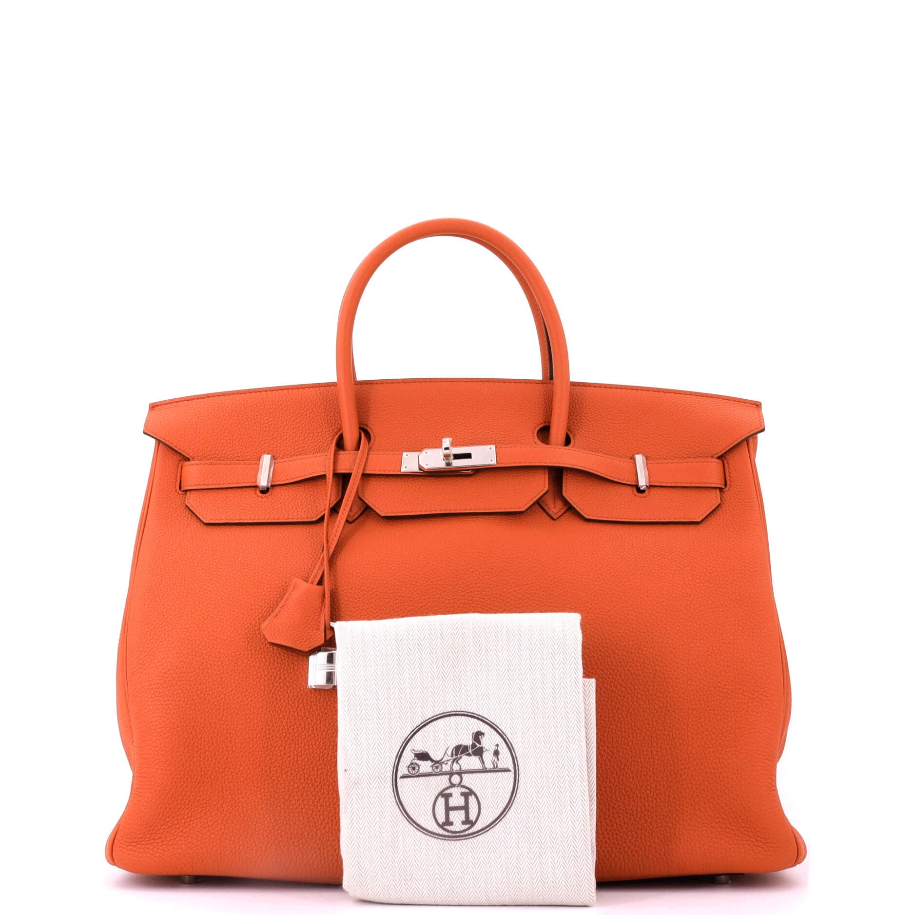 Pre-Owned Hermes Birkin Handbag Orange Togo with Palladium Hardware 40, Alternate, color, Terre Battue