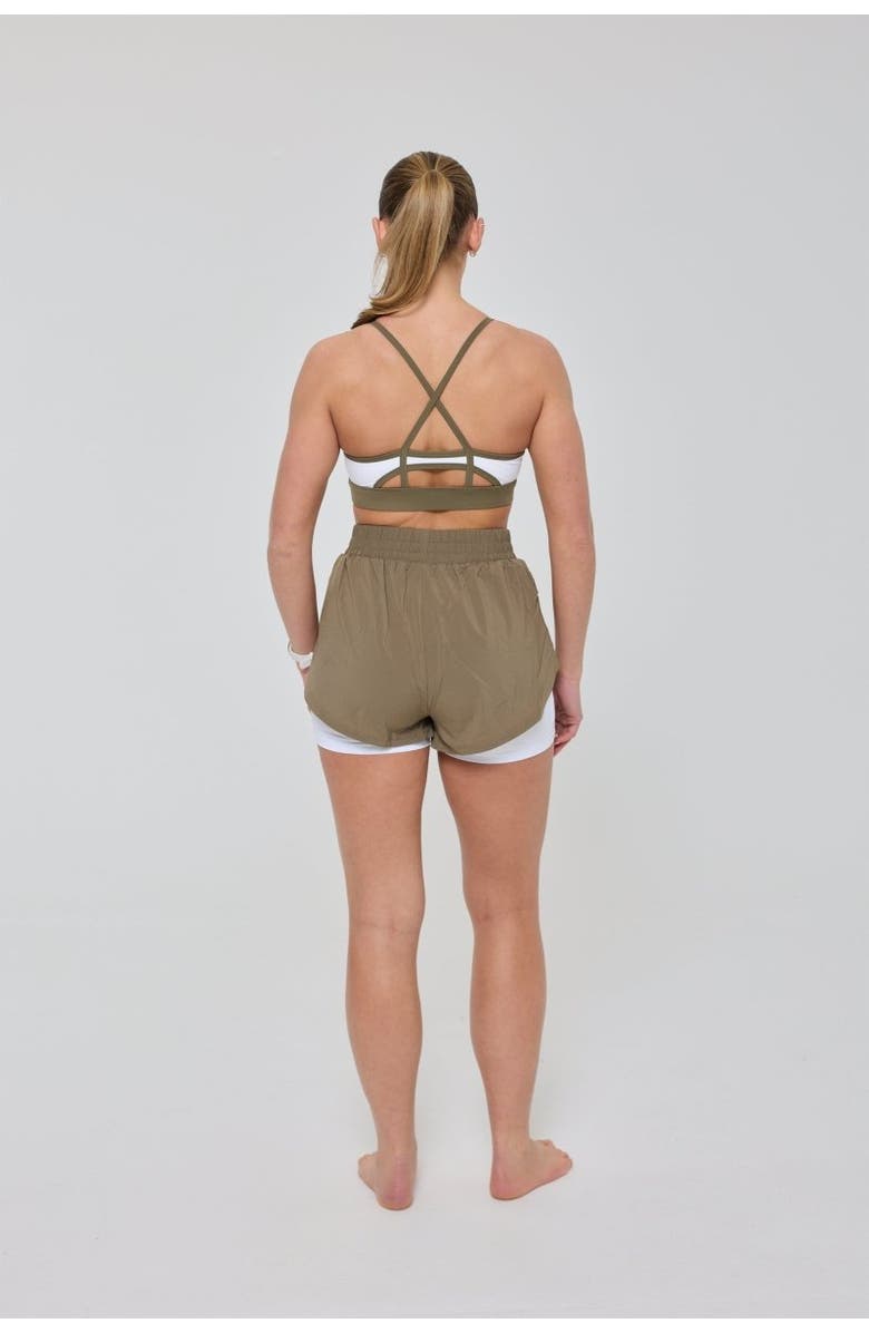 OOSC Elite 2 in 1 Running Shorts - Khaki, Alternate, color, Khaki