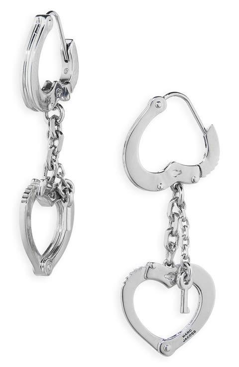 Heart Handcuffs Drop Earrings