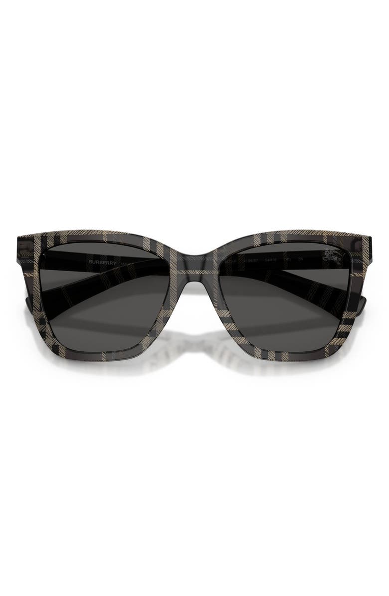 Burberry 54mm Square Sunglasses, Alternate, color, Check Grey / Dark Grey