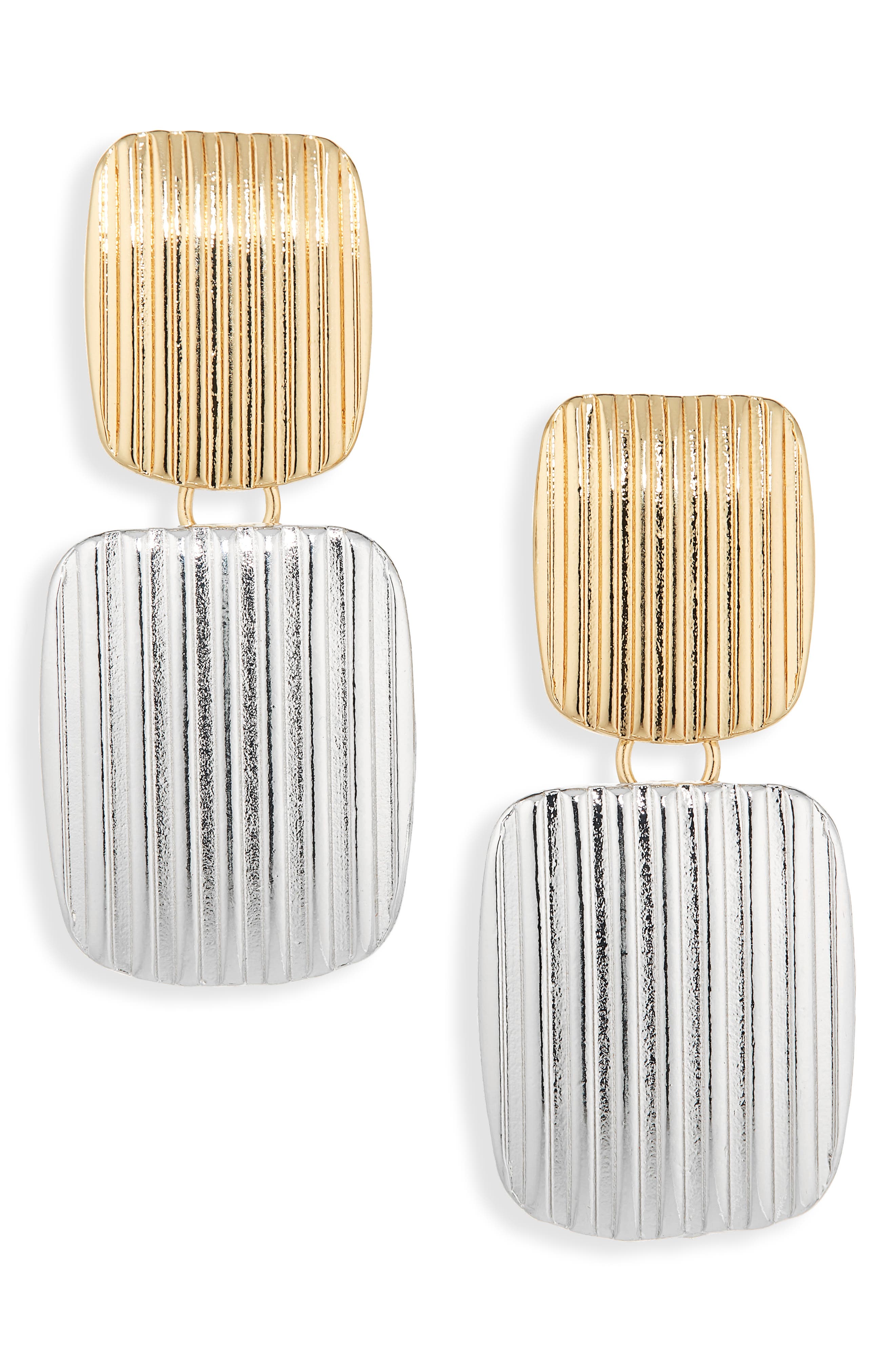 Cara Two-Tone Statement Drop Earrings