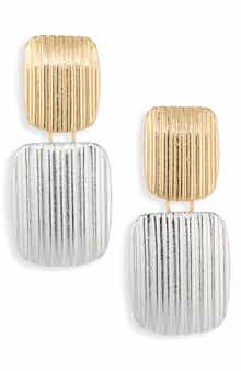 Cara Two-Tone Statement Drop Earrings