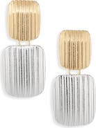 Cara Two-Tone Statement Drop Earrings