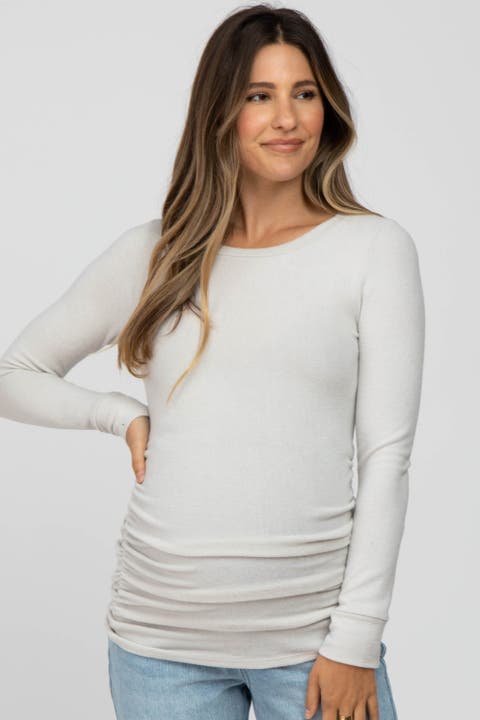 Soft Knit Ruched Maternity Top