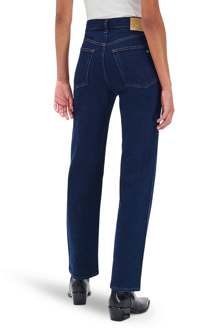 Harlow Mid Rise Ankle Straight Leg Jeans, Alternate, color, DARK RINSE