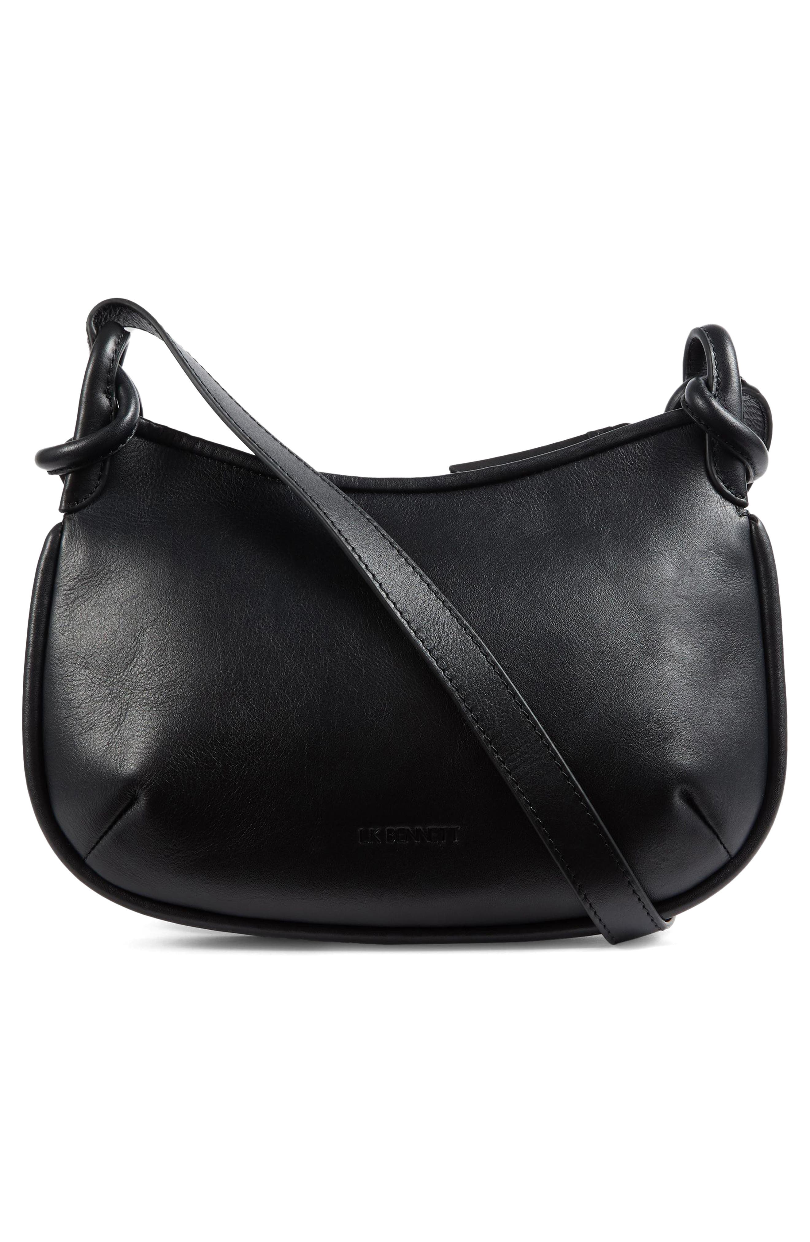 LK Bennett Harley Weave Crossbody Bag, Alternate, color, Black