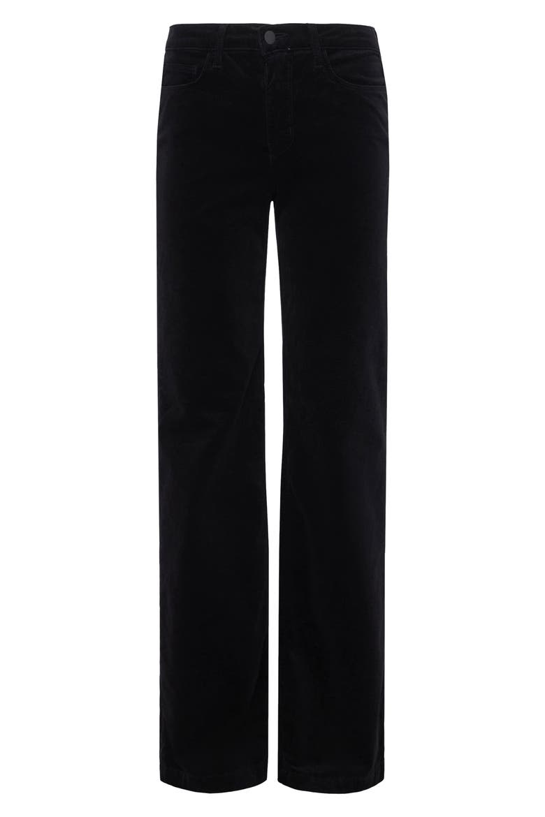 Clayton High Waist Straight Leg Pants, Alternate, color, NOIR