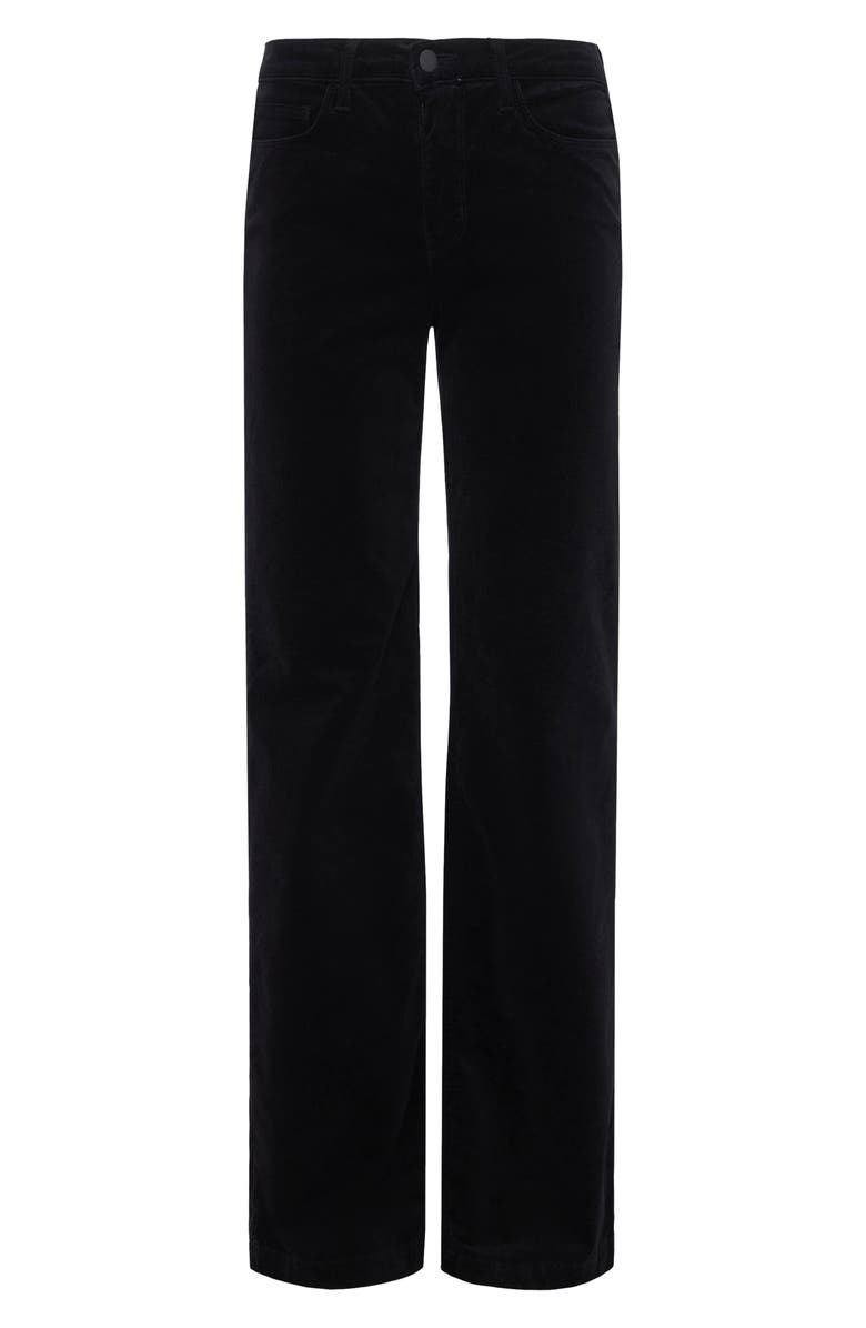 L'AGENCE Clayton High Waist Straight Leg Pants, Alternate, color, Noir