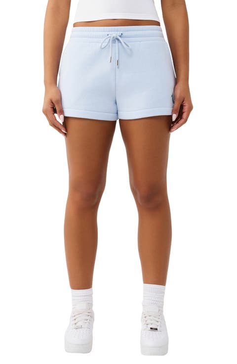 Embroidered Crystal Embellished Lounge Shorts