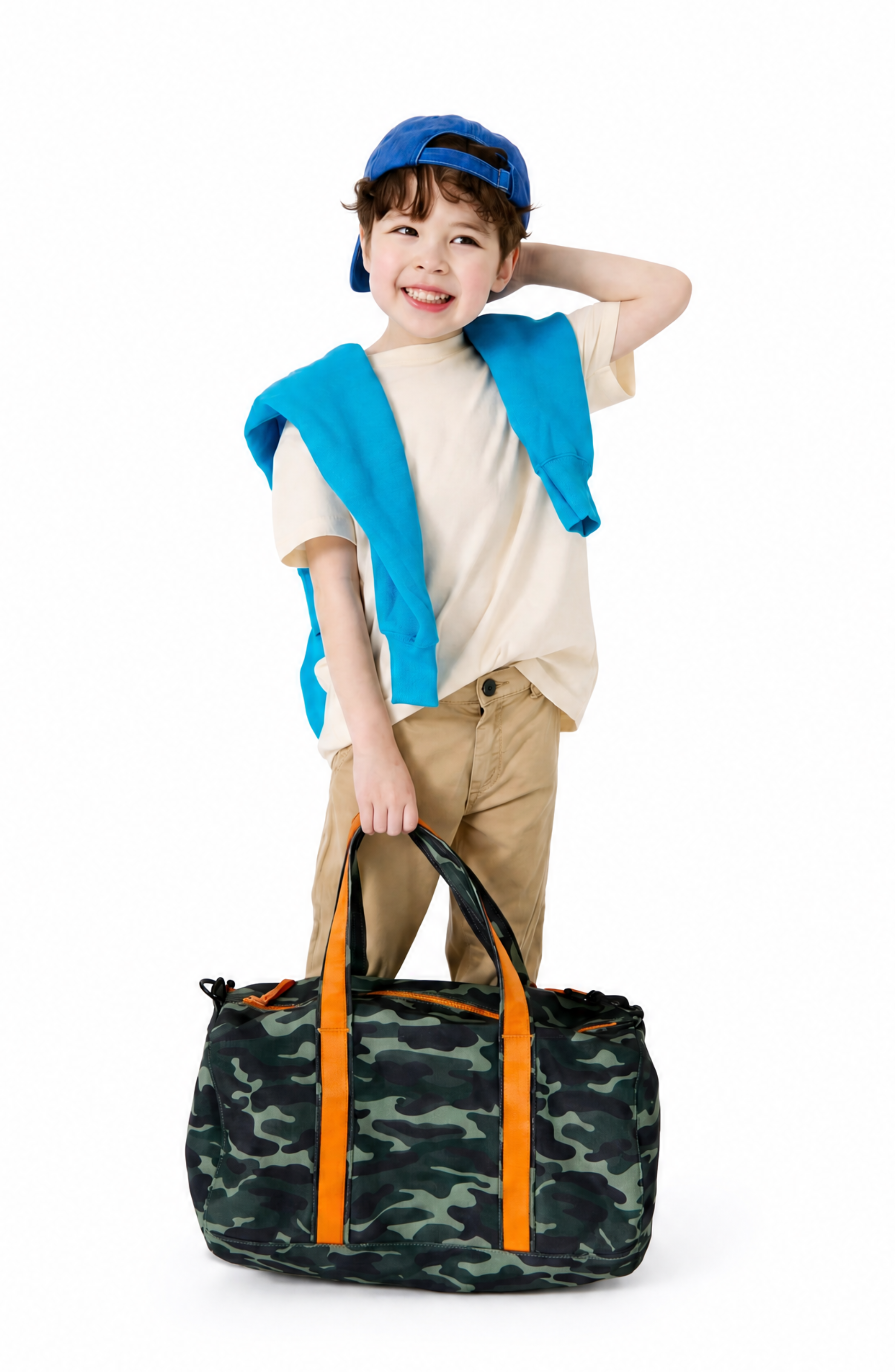 Little Chicken Kids' Travel Duffle Bag, Alternate, color, Green Multi