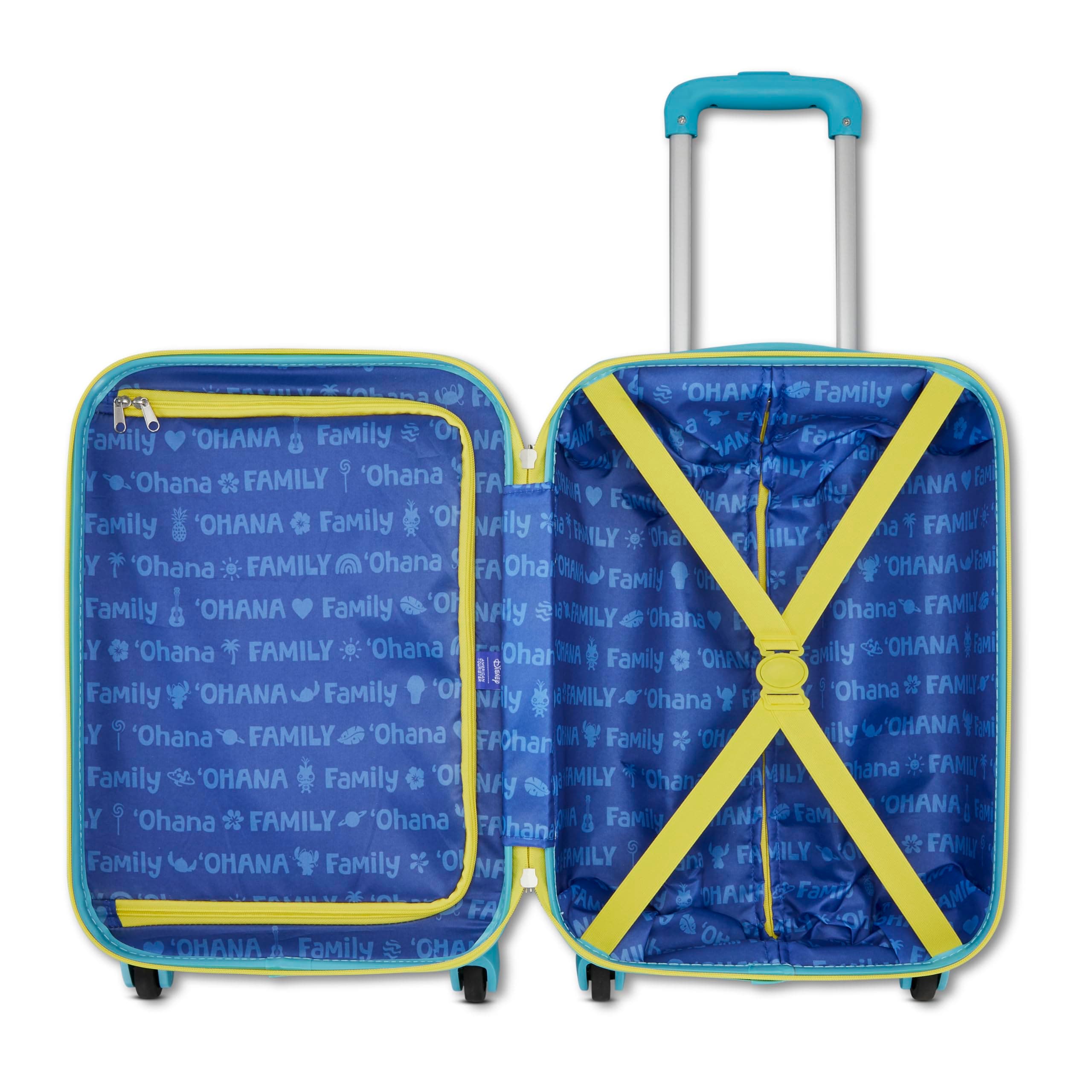 AMERICAN TOURISTER Disney Hardside Carry on 18 Inch Luggage with Spinner Wheels, Alternate, color, Stitch