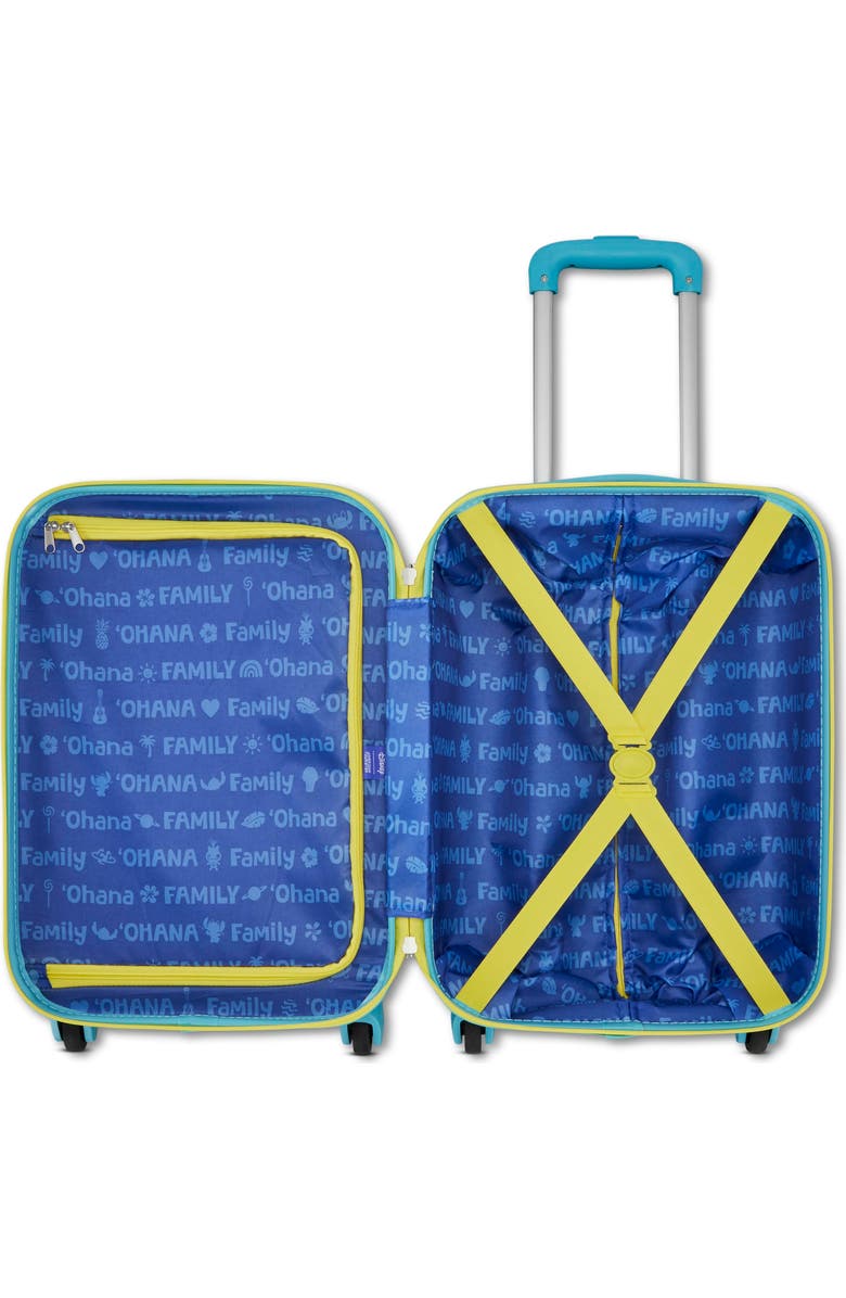 AMERICAN TOURISTER Disney Hardside Carry on 18 Inch Luggage with Spinner Wheels, Alternate, color, Stitch