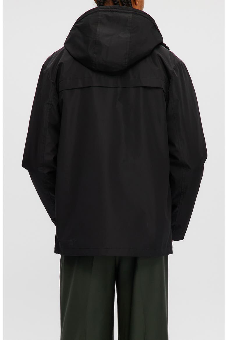 Andreas Water Resistant Rain Coat, Alternate, color, BLACK