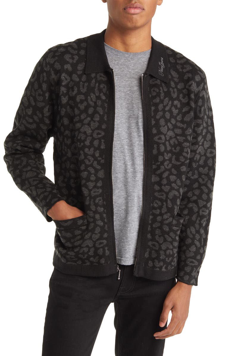 Noon Goons Uncle Bill's Wool Blend Zip Cardigan, Main, color,