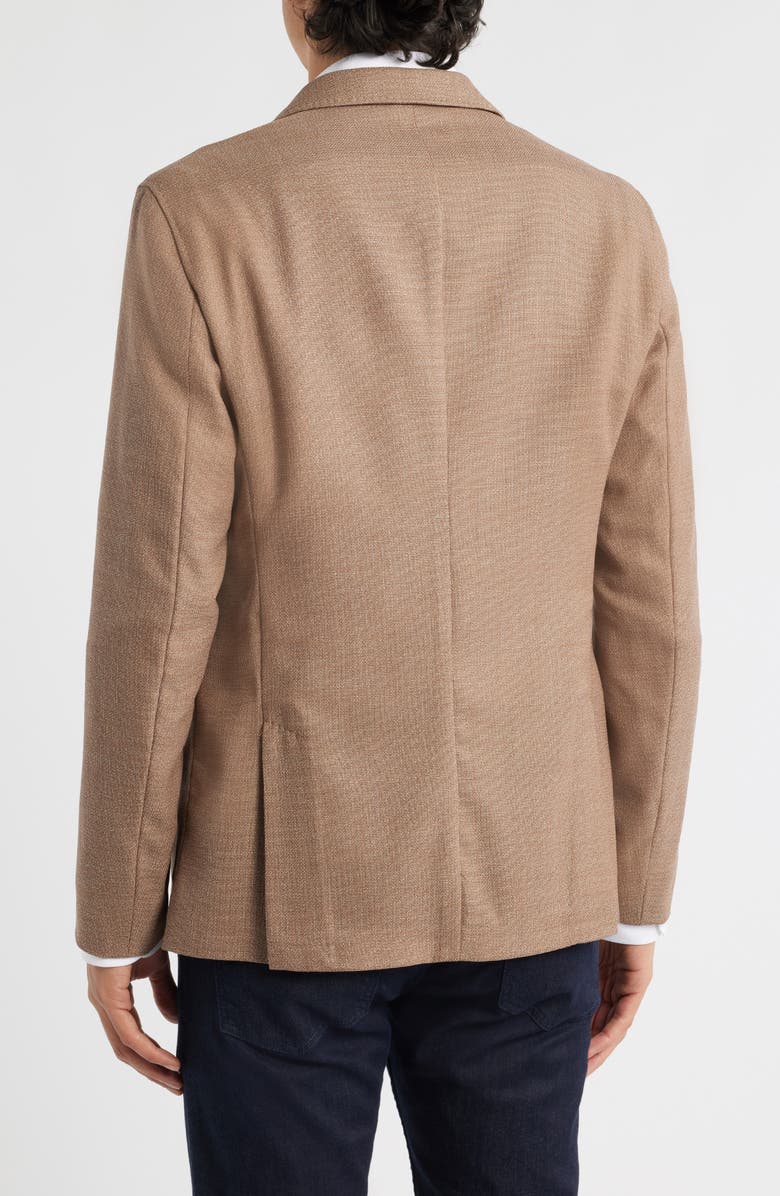 Emporio Armani Textured Virgin Wool Sport Coat, Alternate, color, Brown