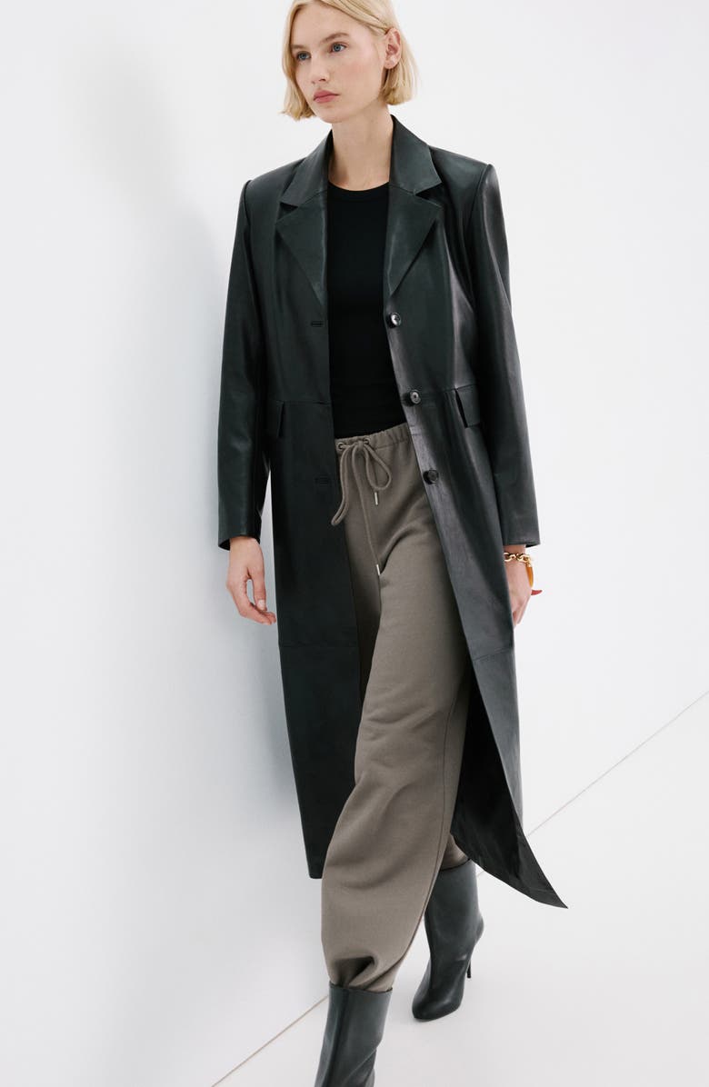 MANGO Drawstring Waist Cotton Sweatpants, Alternate, color, Grey