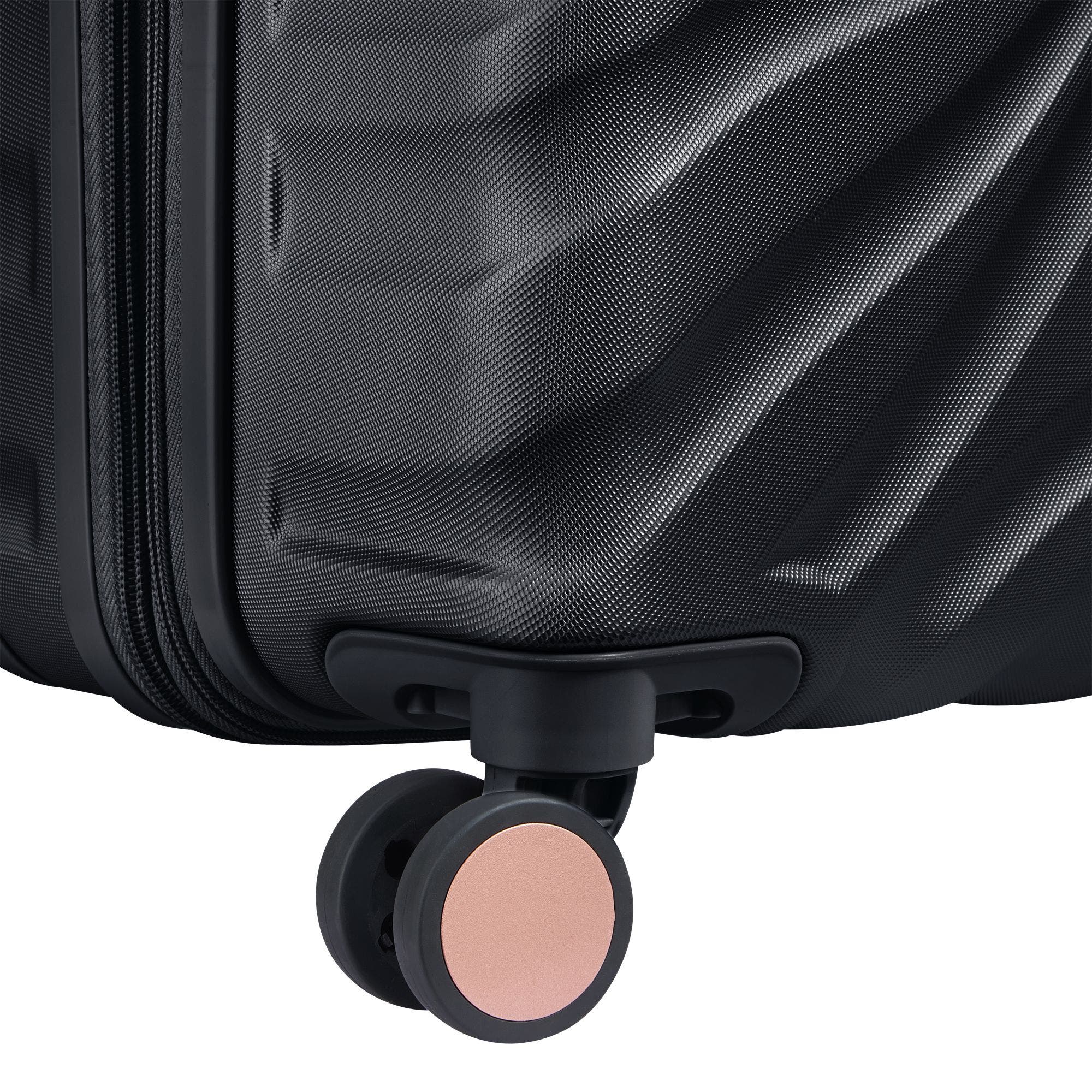 Delsey Paris Alexis Hardside 3-Piece (21"/25"/29") Expandable Spinner Luggage Set, Alternate, color, Black/Rose Gold
