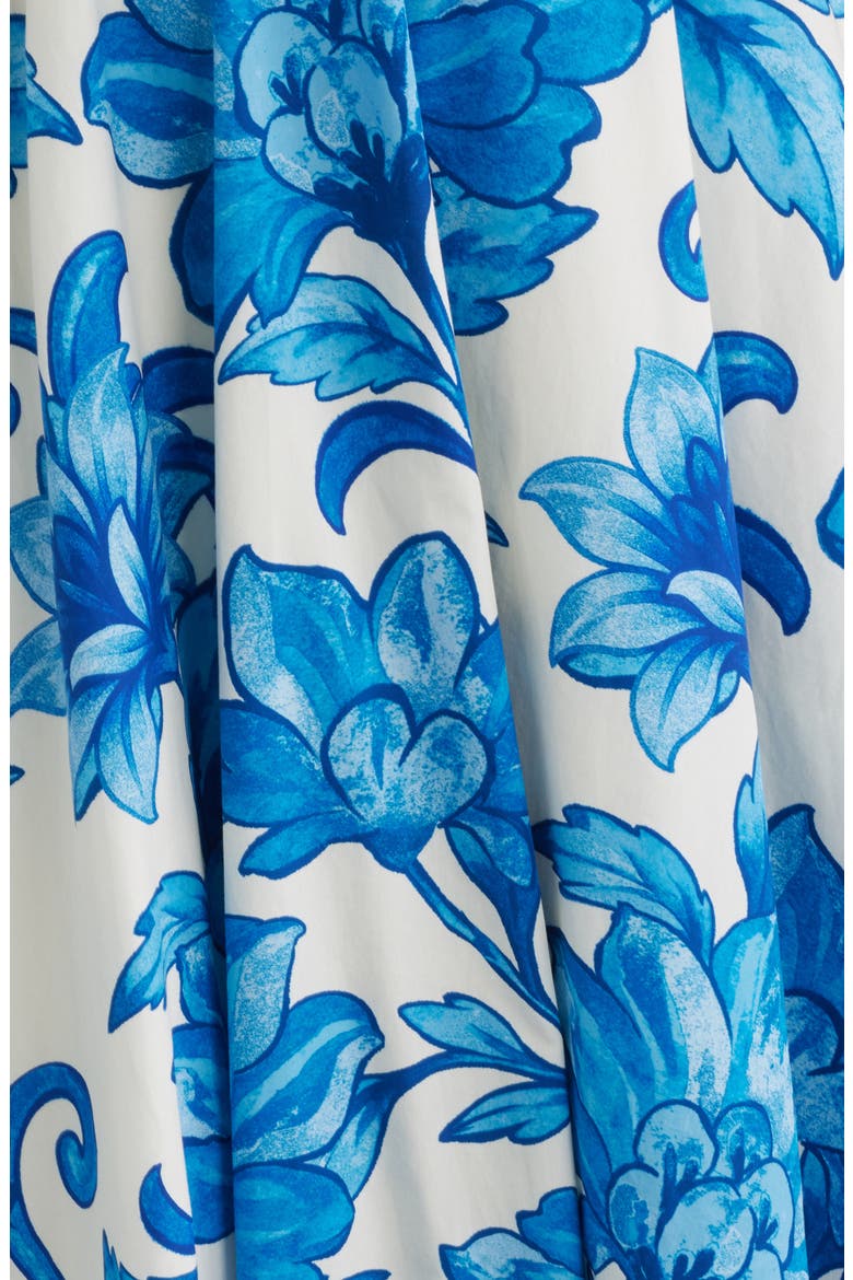 Floral Print Sleeveless Maxi Dress, Alternate, color, WHITE/ BLUE