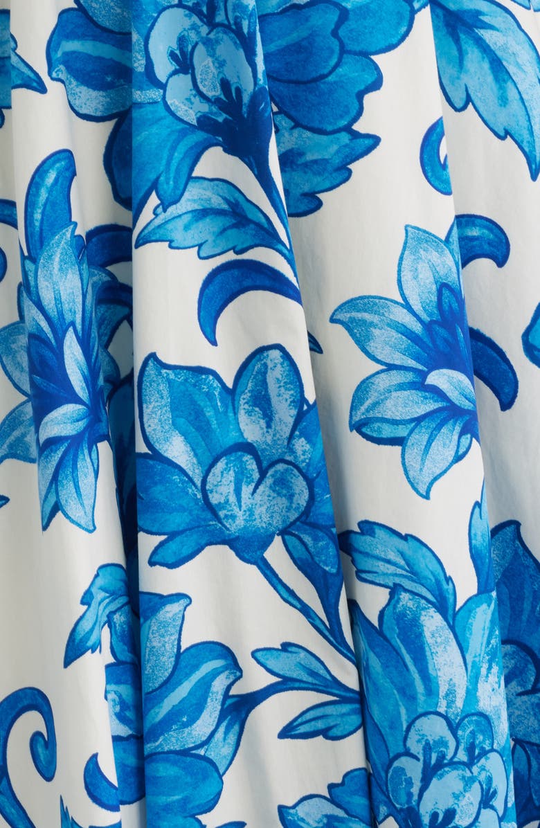 FLYING TOMATO Floral Print Sleeveless Maxi Dress, Alternate, color, White/ Blue