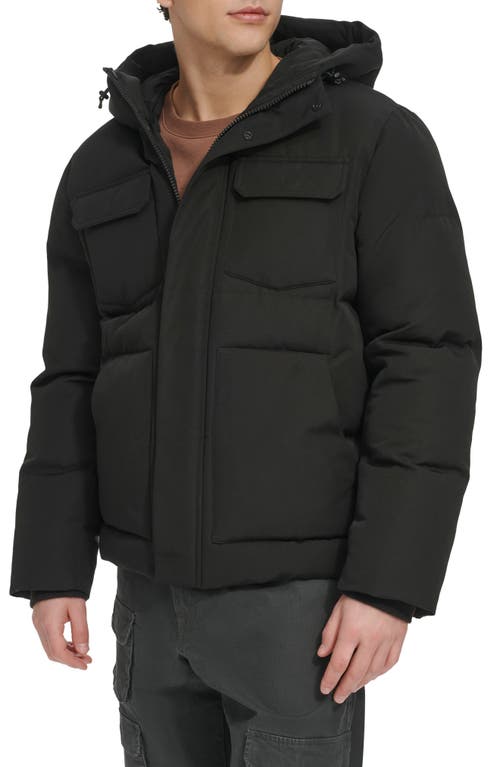 Levi's Water Resistant Hooded Quilted Puffer Jacket In Black