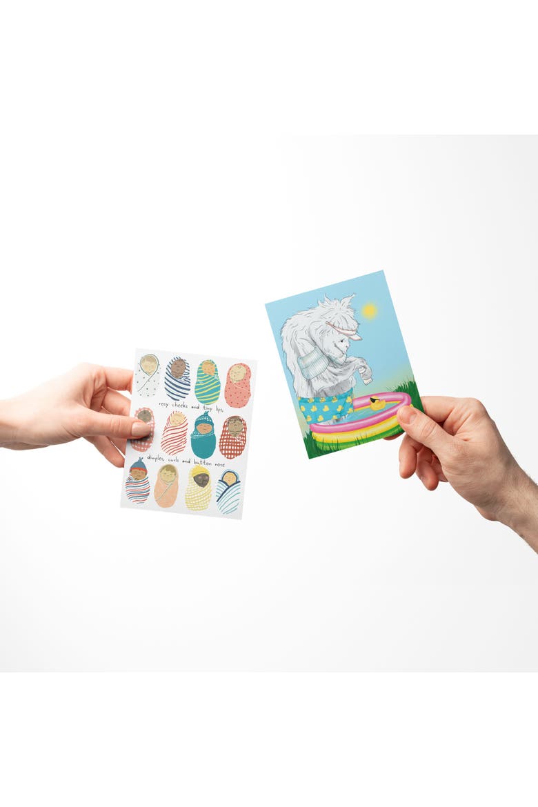 Baby Greeting Card Pack (3ct) "Yeti, Duck, Babies", Alternate, color, Multi-Pack