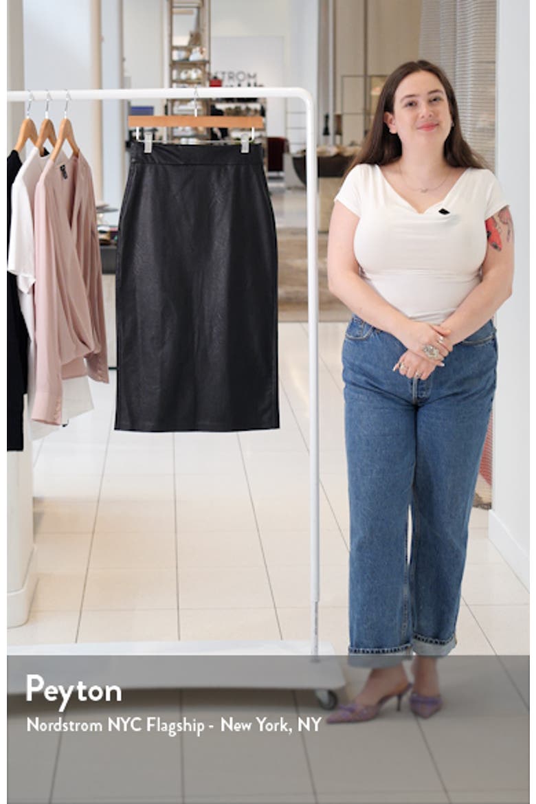 Faux Leather Midi Skirt video