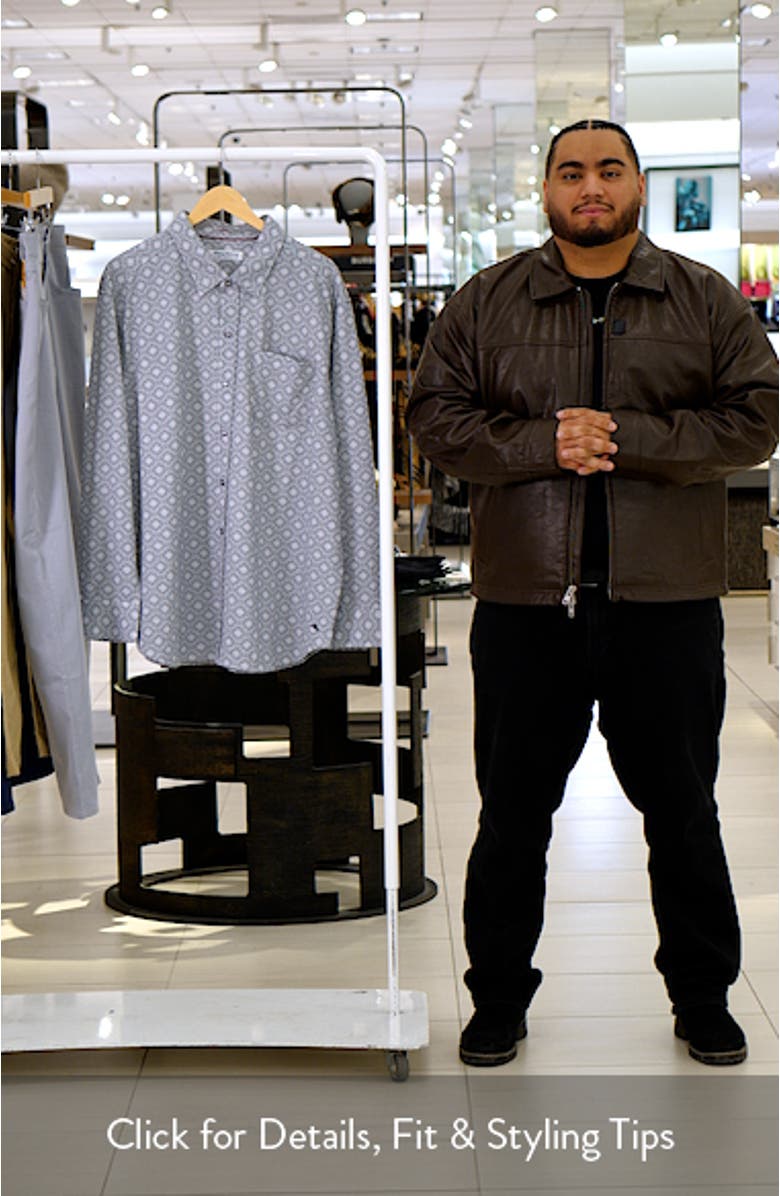 San Lucio Mira Mosaic IslandZone<sup>®</sup> Cotton Blend Button-Up Shirt, sales video thumbnail