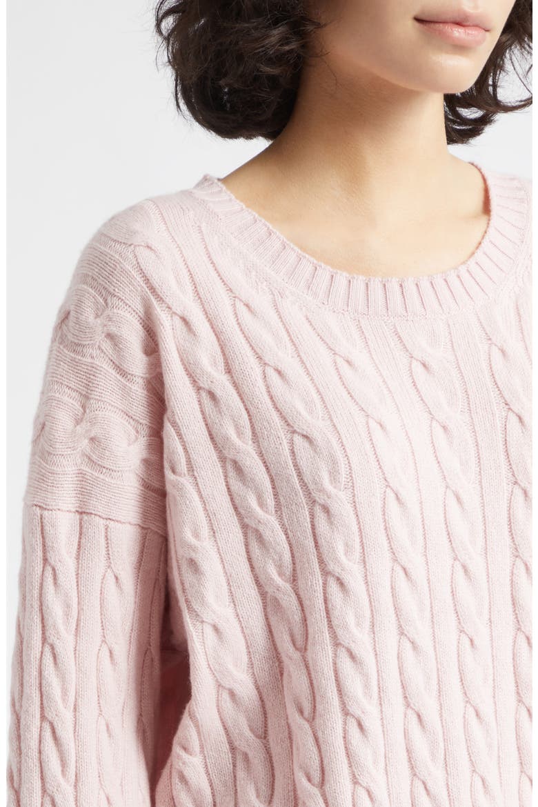 Kylesku Cashmere Crewneck Sweater, Alternate, color, ROSETTA PINK