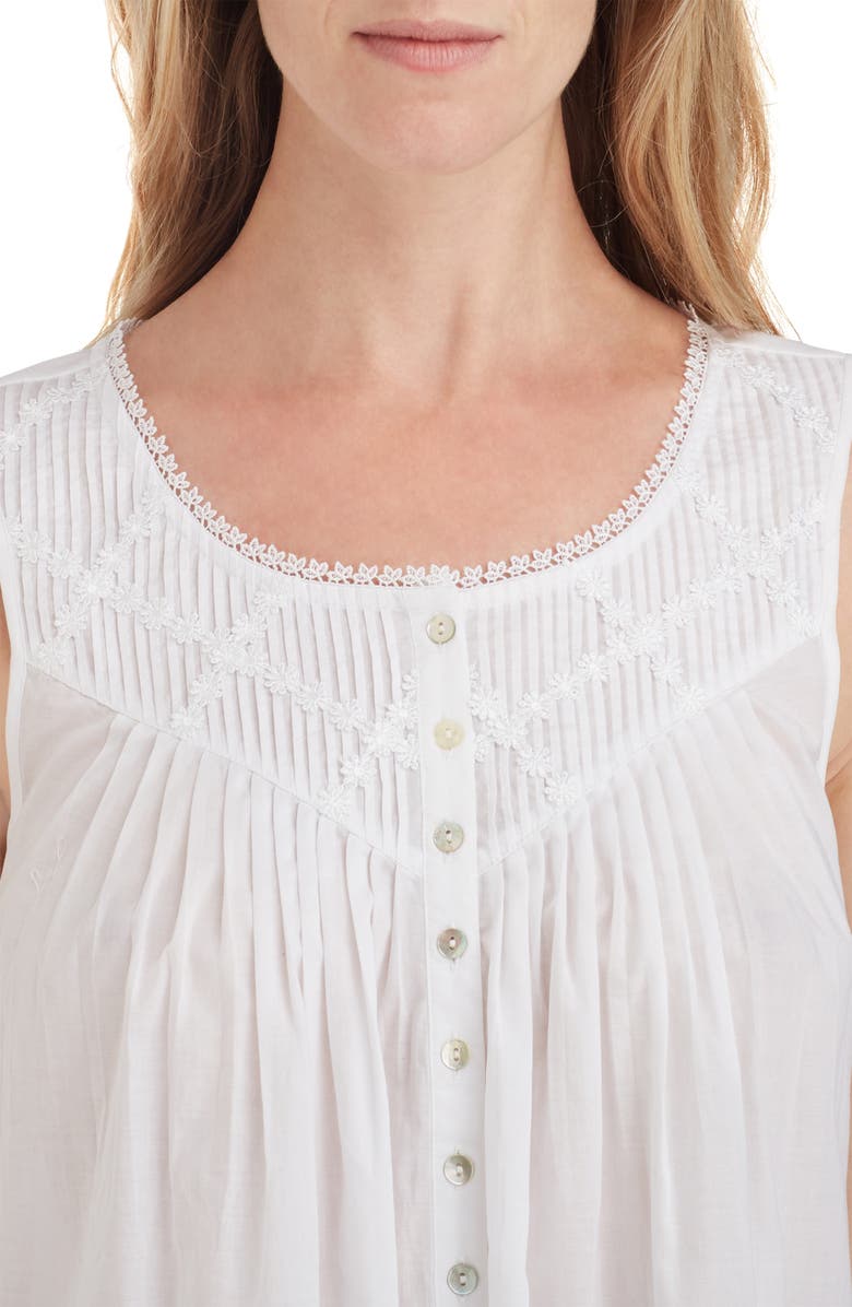 Eileen West Cotton Lawn Ballet Nightgown, Alternate, color, Solid White