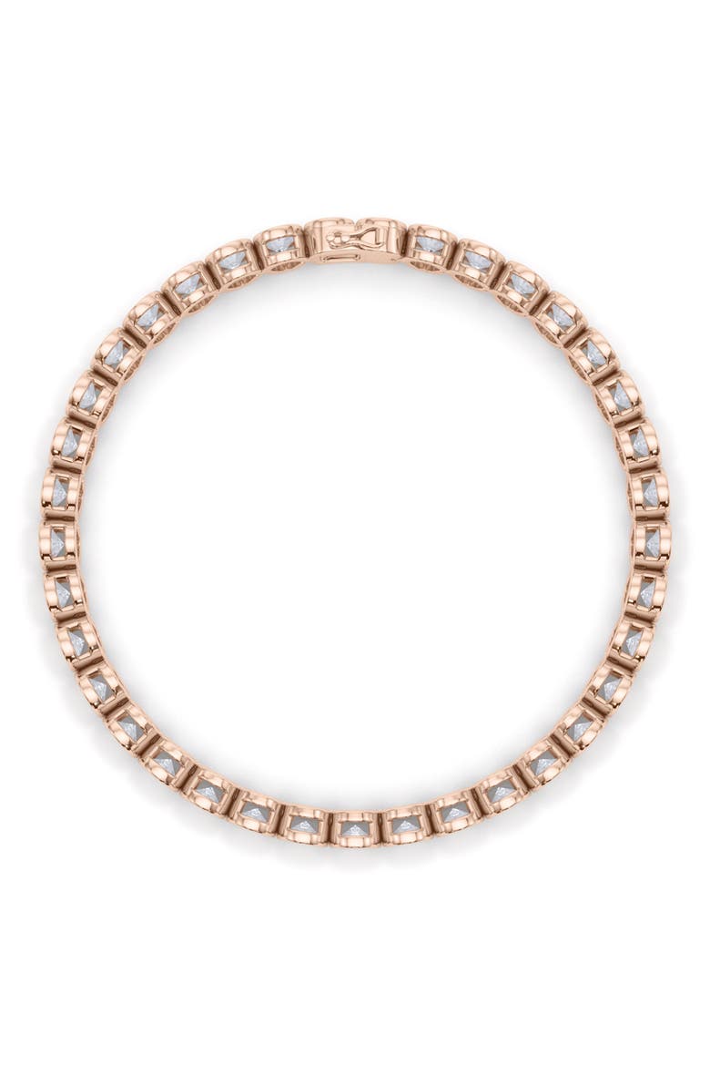 Oval Cut Lab Created Diamond Tennis Bracelet, Alternate, color, 18K ROSE GOLD