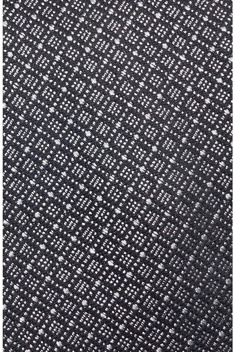 Salerno Mini Silk Jacquard Tie, Alternate, color, BLACK