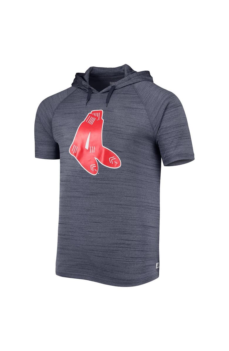 STITCHES Men's Stitches Navy Boston Red Sox Space-Dye Raglan Hoodie T-Shirt, Alternate, color,