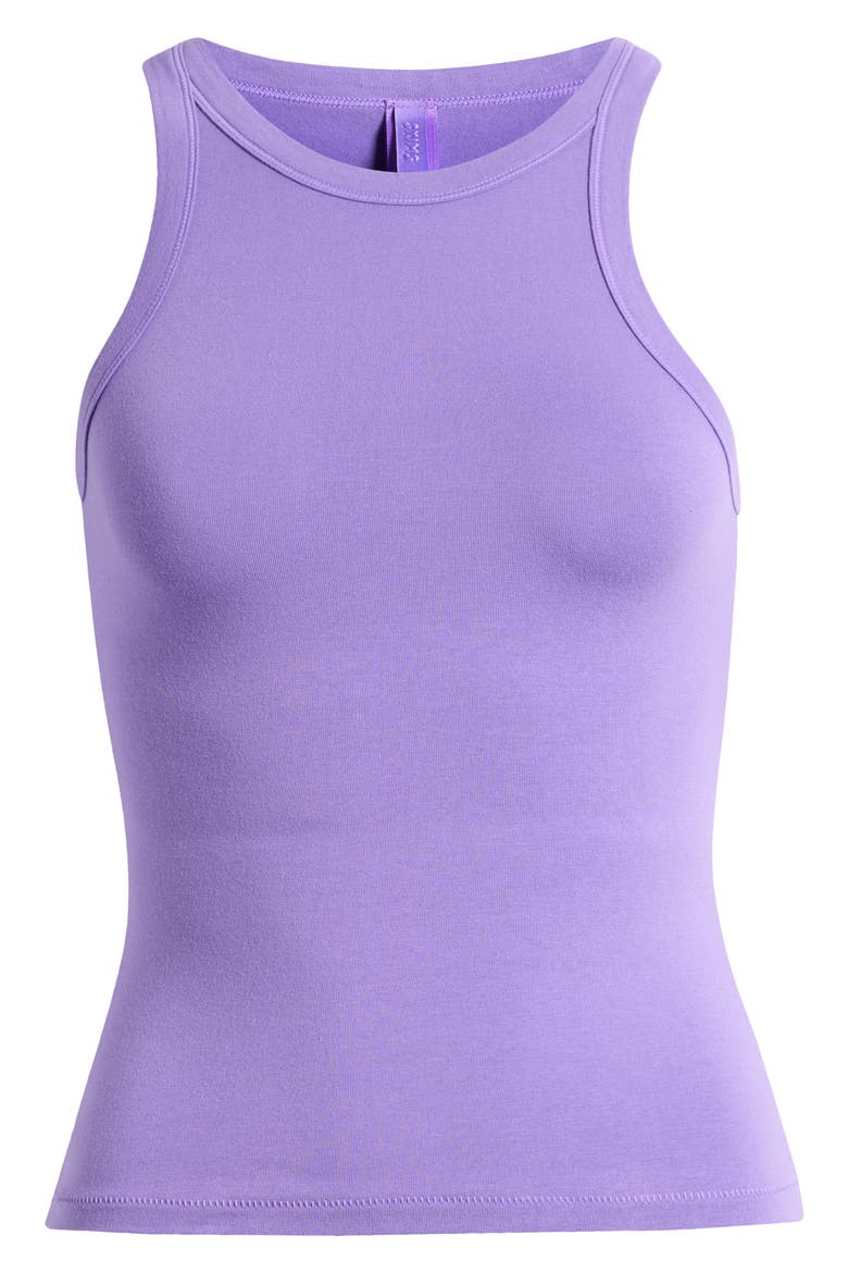Stretch Cotton Jersey Tank, Main, color, ULTRA VIOLET
