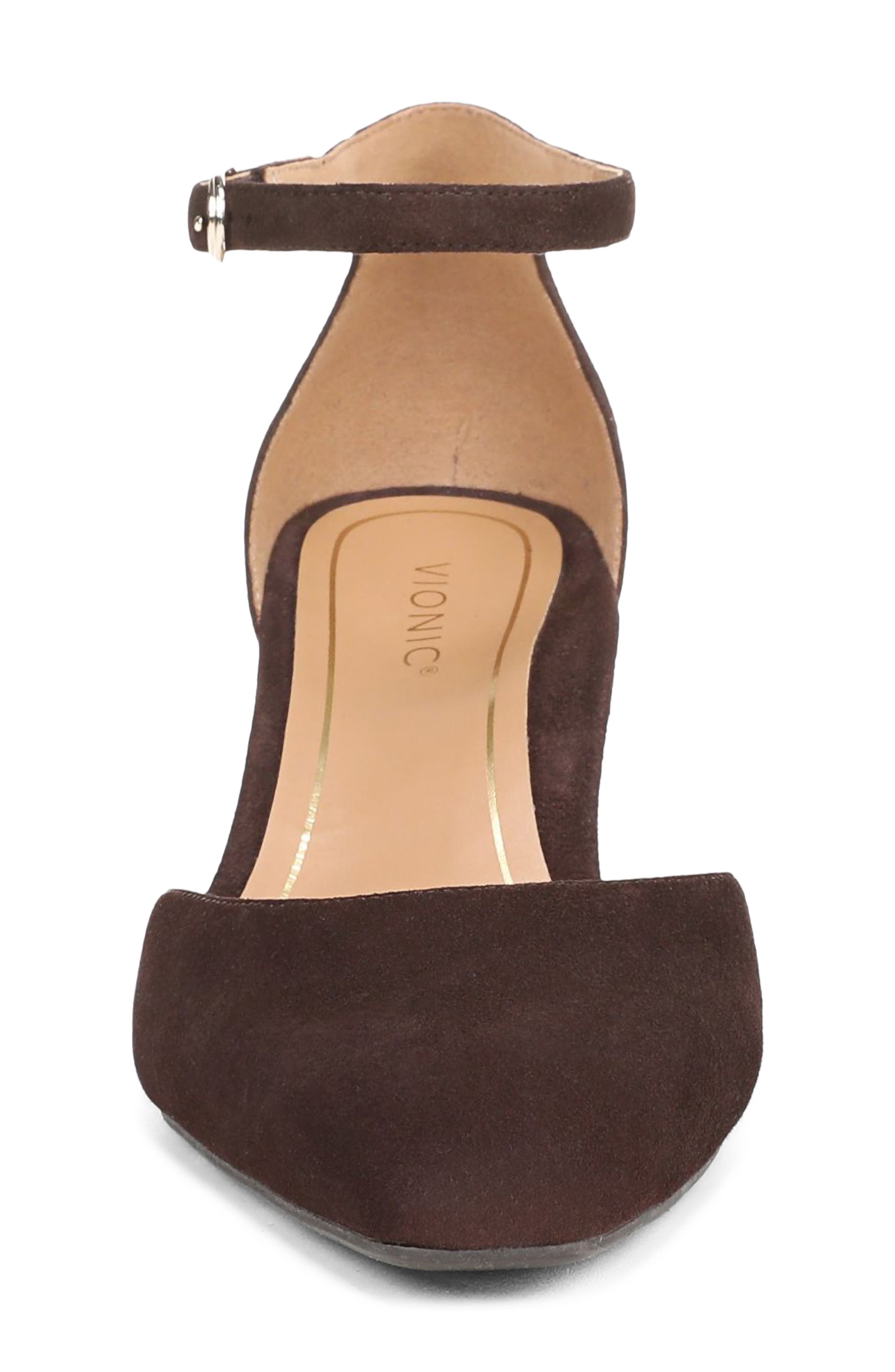 Scarlett Ankle Strap Pump, Alternate, color, CAFE NOIR SUEDE