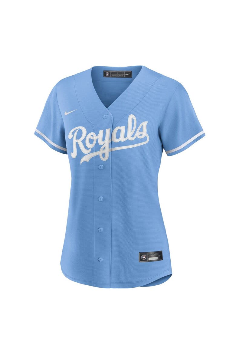 Women's Nike Light Blue Kansas City Royals Alternate Replica Team Logo Jersey, Alternate, color, Light Blue