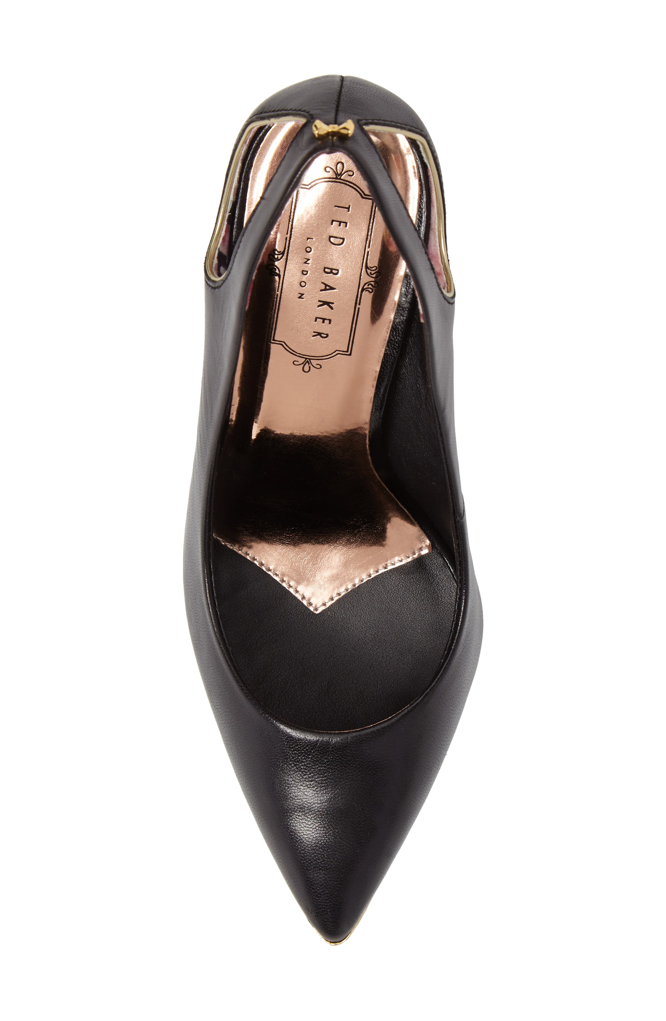 Jesamin Cutout Pump, Alternate, color, BLACK LEATHER