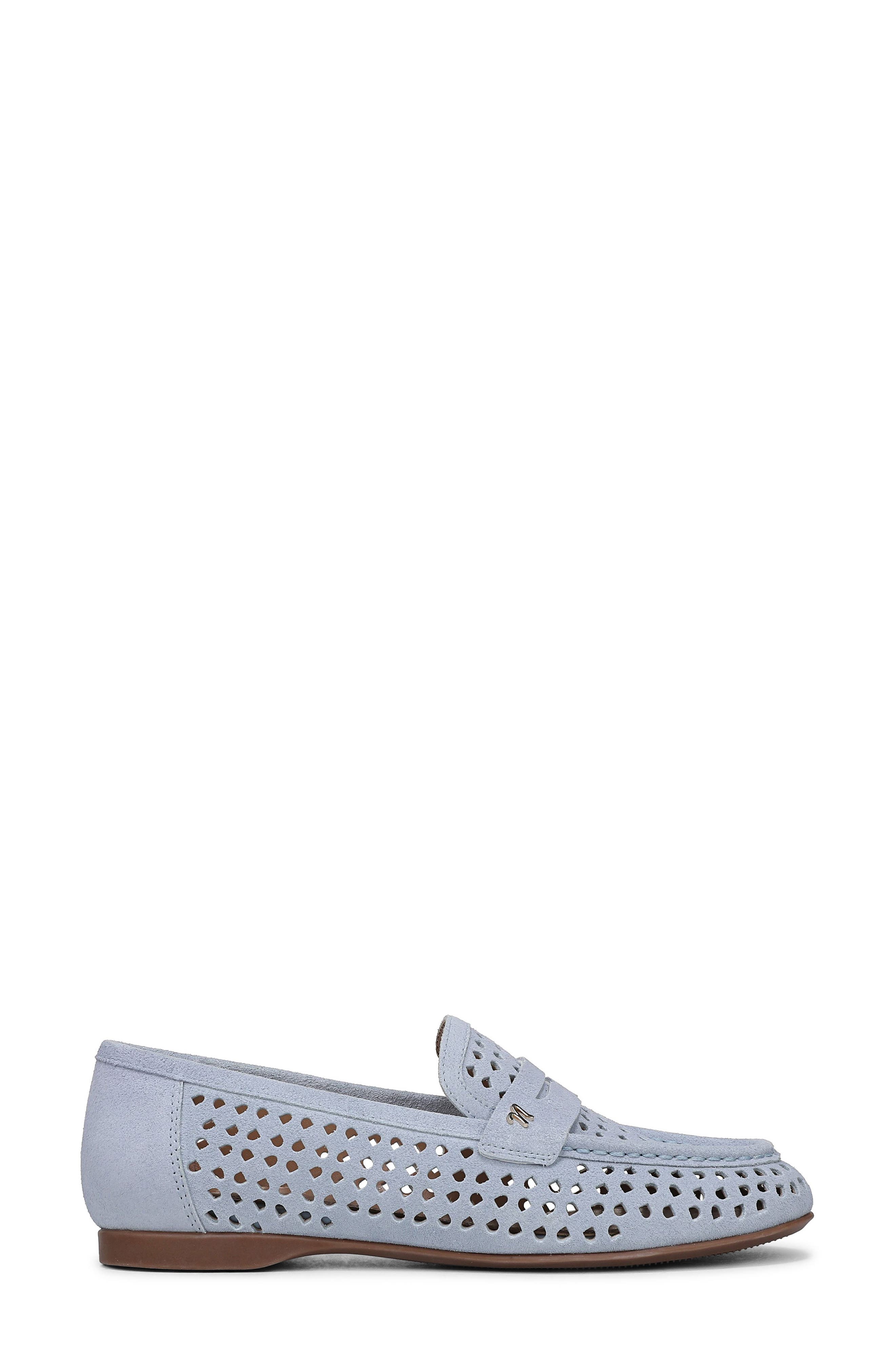 Bloom Perforated Penny Loafer, Alternate, color, ICE BLUE