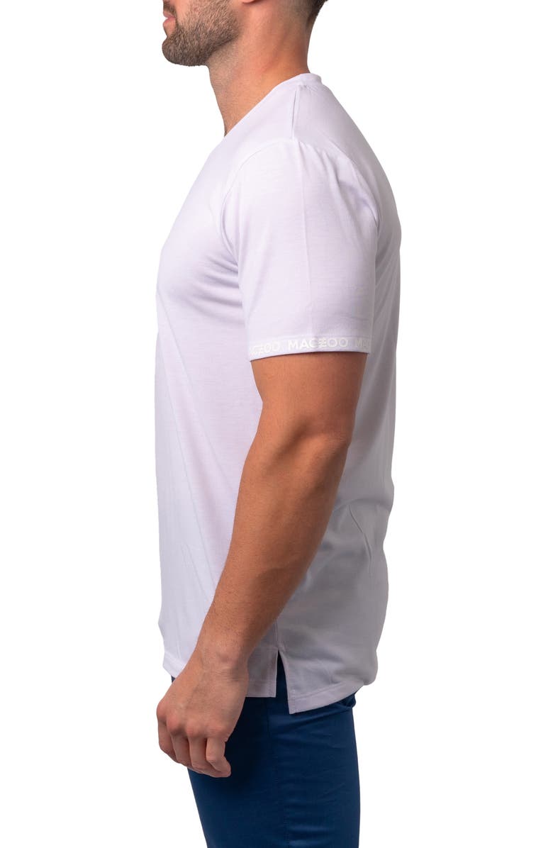 Maceoo Vivaldi V-Neck Cotton T-Shirt, Alternate, color, White