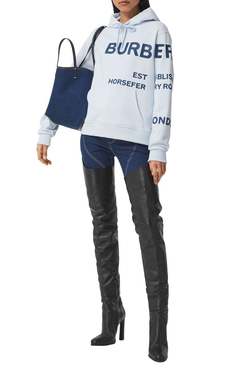 Burberry Poulter Horseferry Print Cotton Hoodie, Alternate, color, 