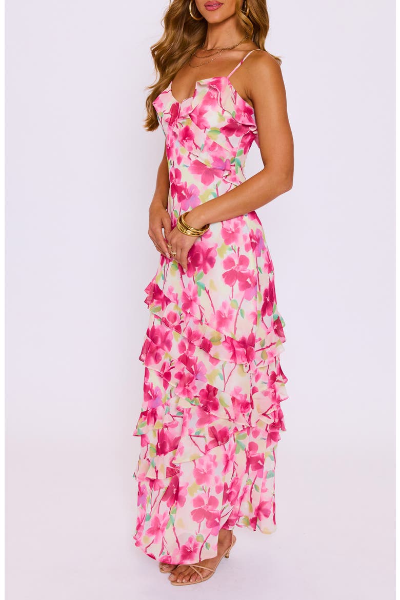 Sylvie Floral Print Sleeveless Maxi Dress, Alternate, color, PINK FLORAL