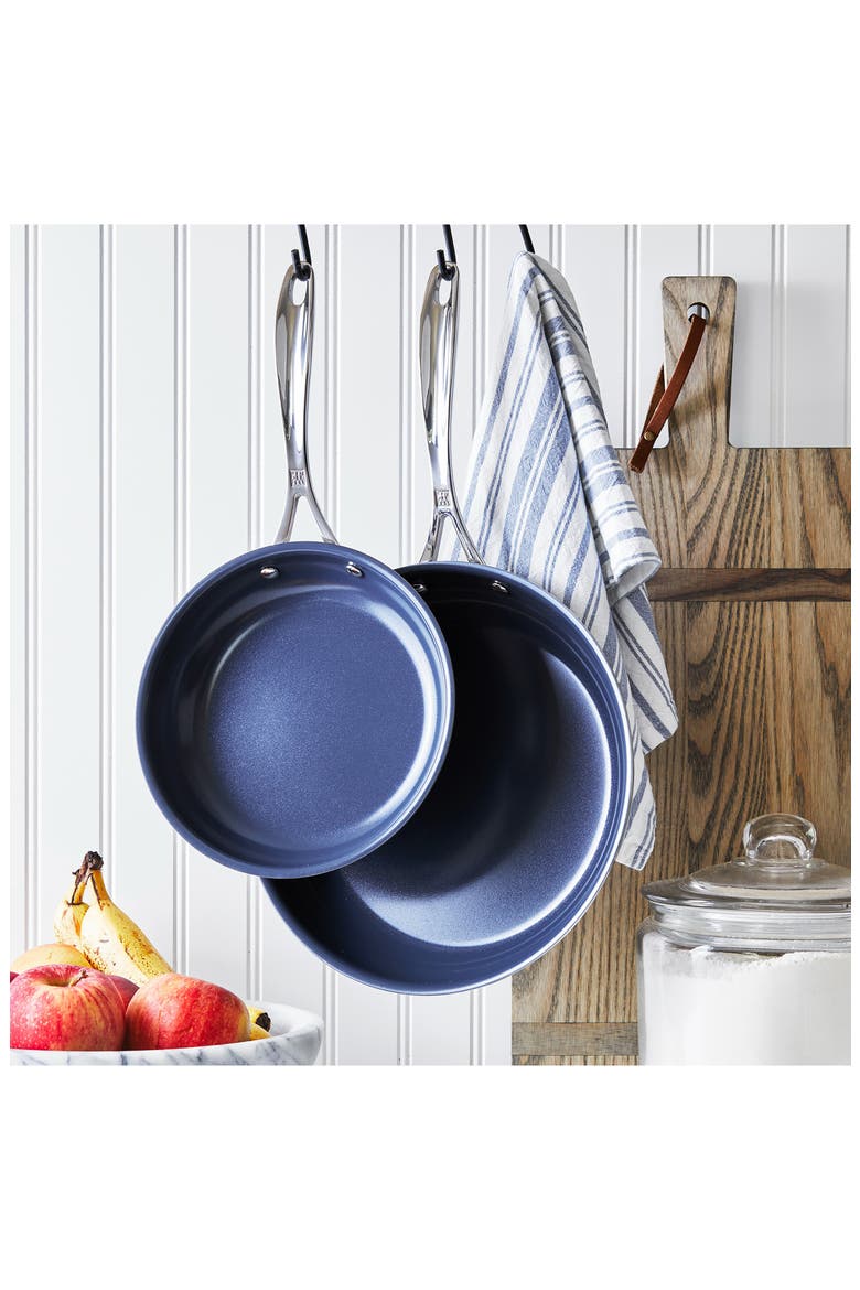 Clad CFX Stainless Steel Ceramic Nonstick Fry Pan 2-Piece Set, Alternate, color, STAINLESS STEEL