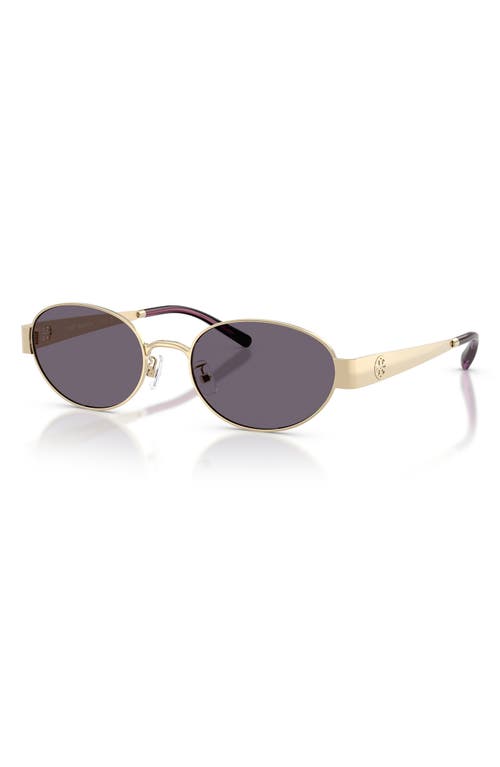 Tory Burch Miller Metal Oval Sunglasses In Purple