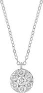 Bony Levy Mika Pavé Diamond Mini Circle Pendant Necklace